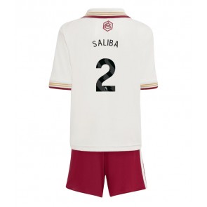 Arsenal William Saliba #2 Replika Babytøj Tredje sæt Børn 2025-26 Kortærmet (+ Korte bukser)